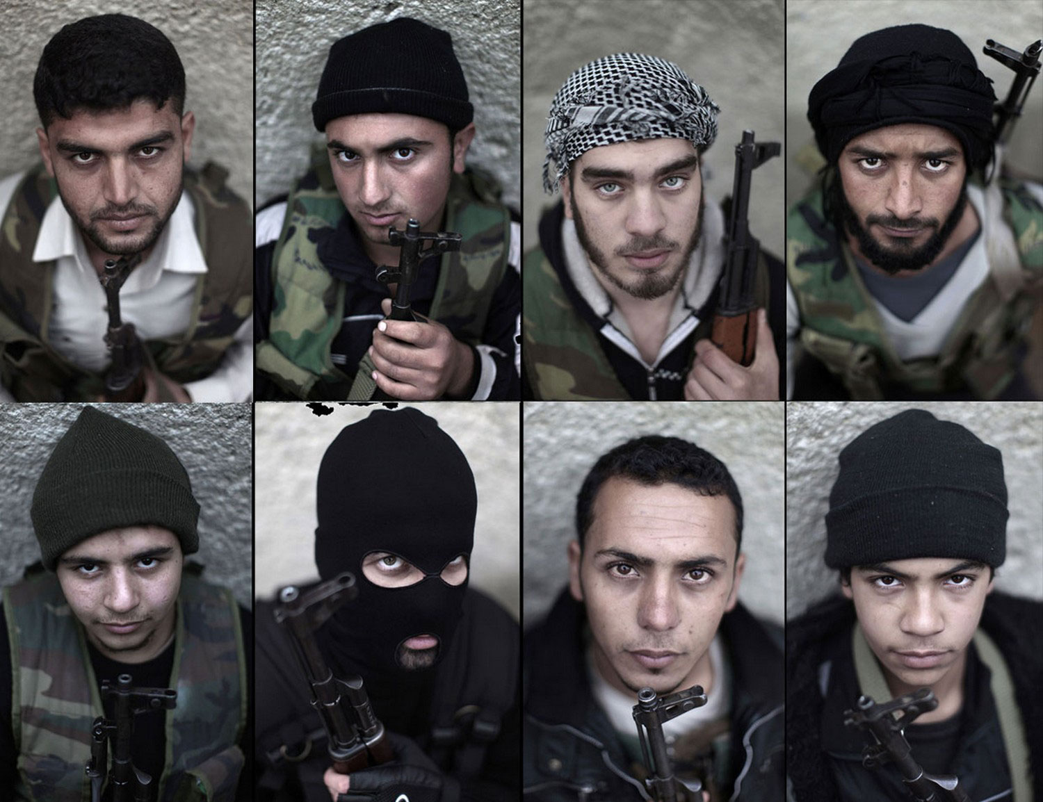 Портреты сирийских боевиков, фото