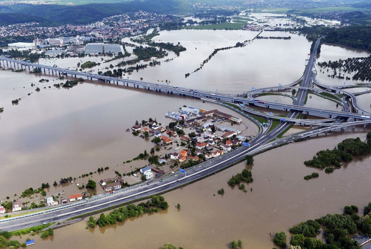 паводковые воды в Чехии