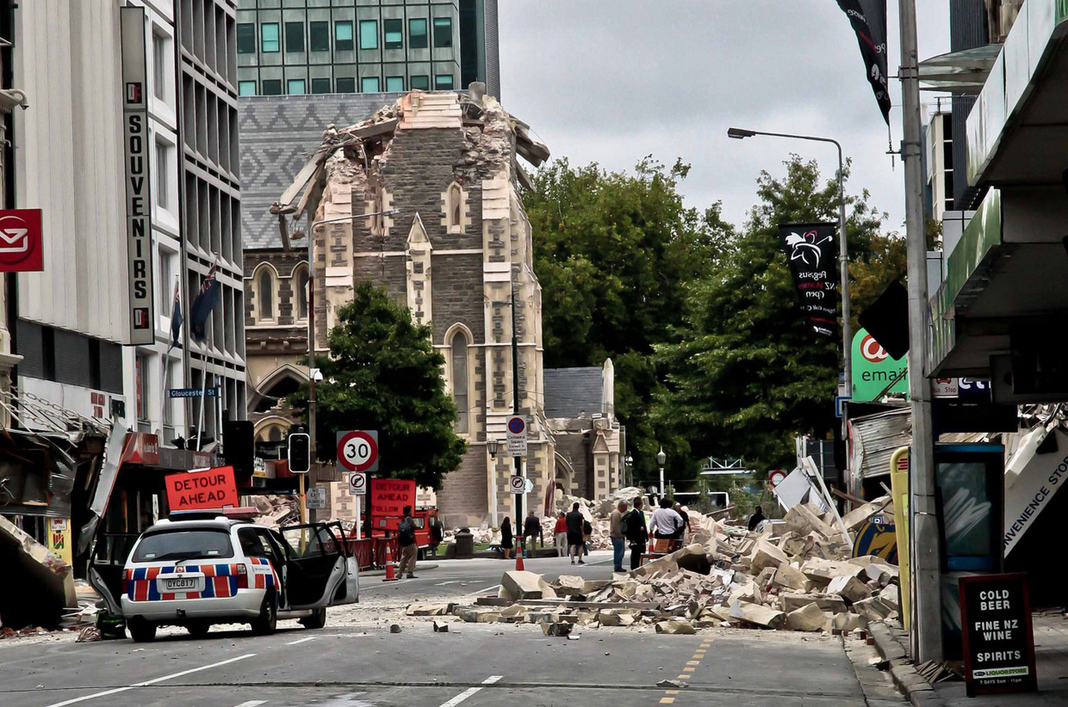 после разрушительного землетрясения в Новой Зеландии