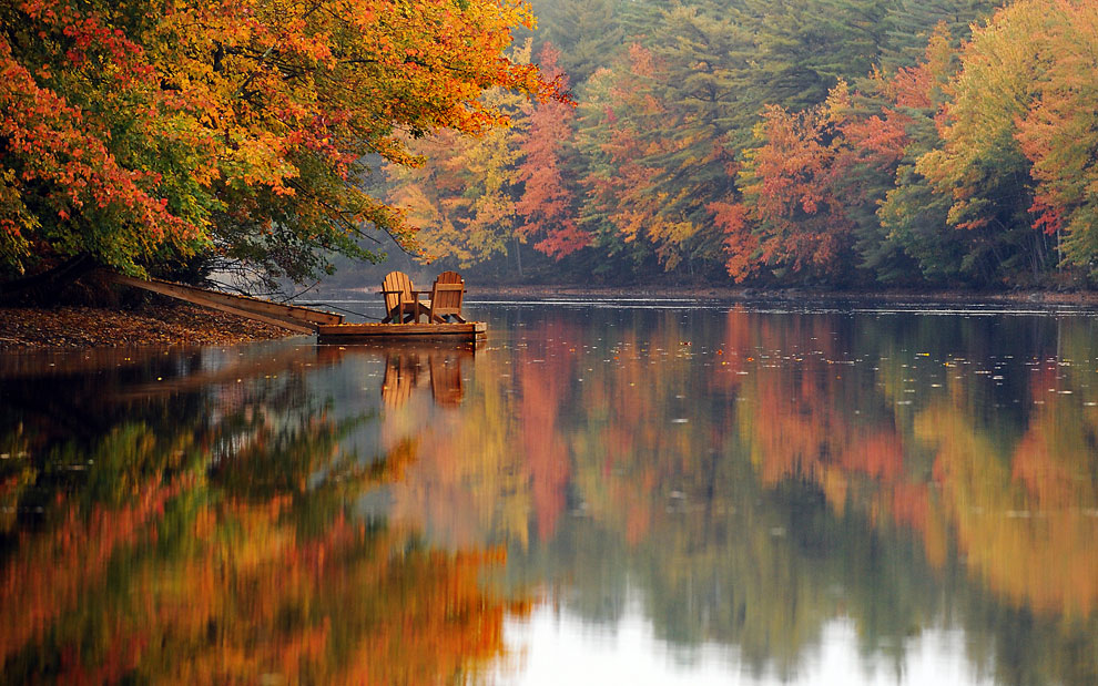 Осень на реке, фото
