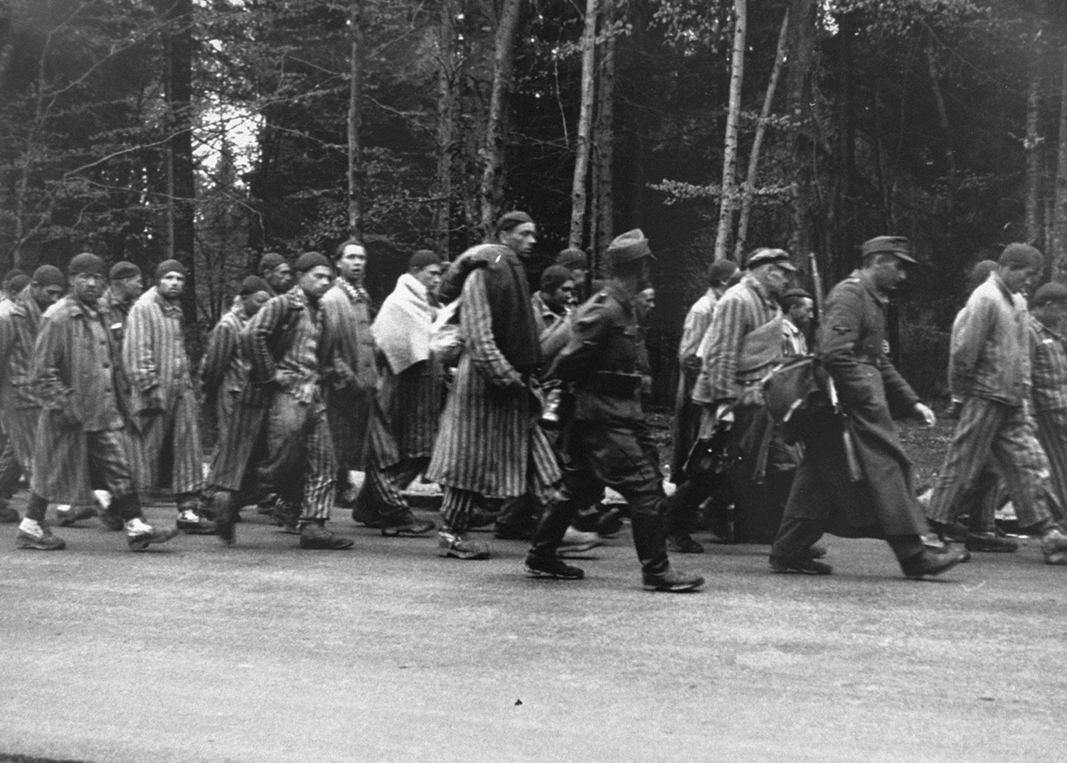 Марш смерти заключенных, фото второй мировой войны
