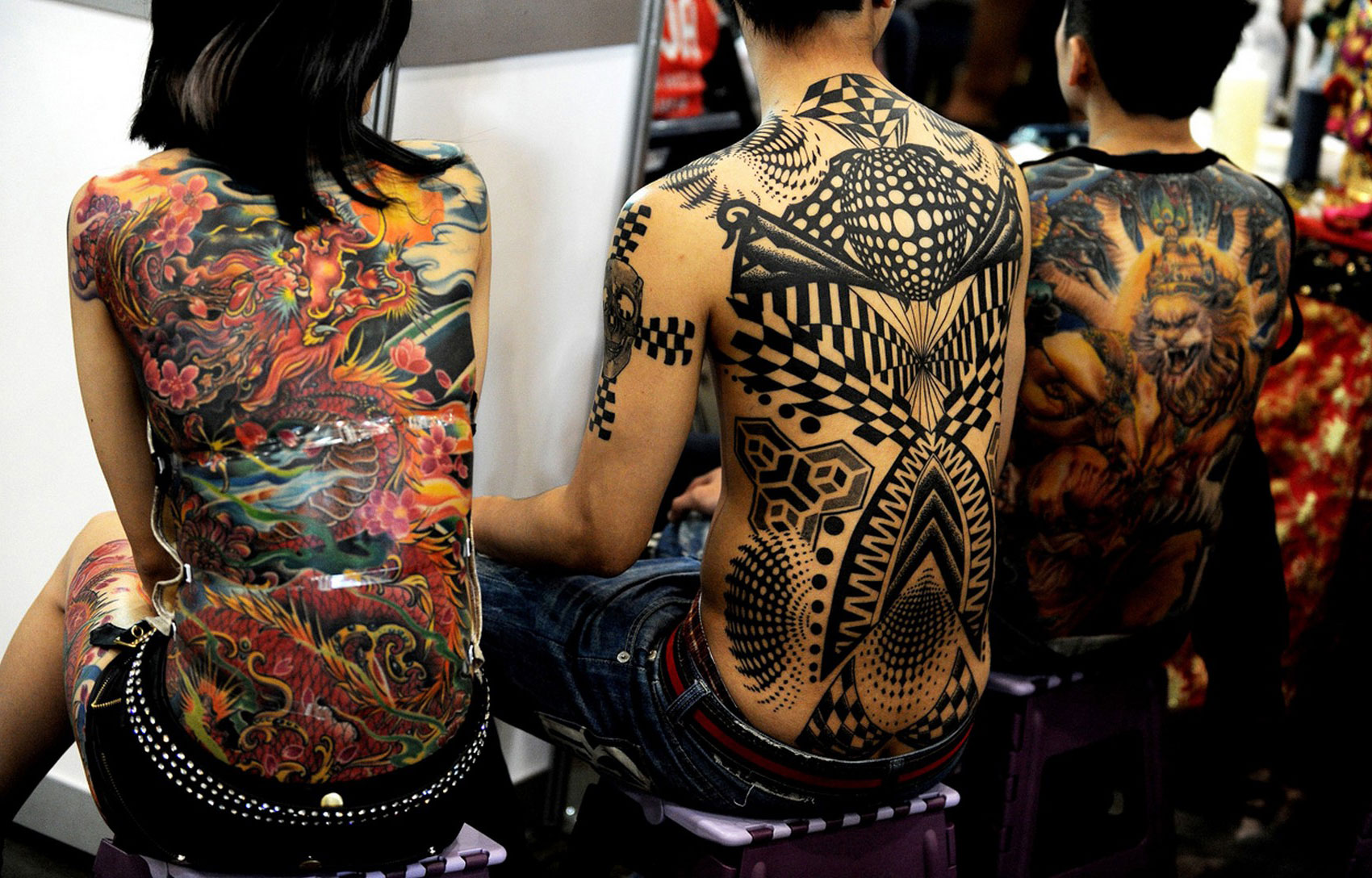 татуировки на выставке боди-арт, фото