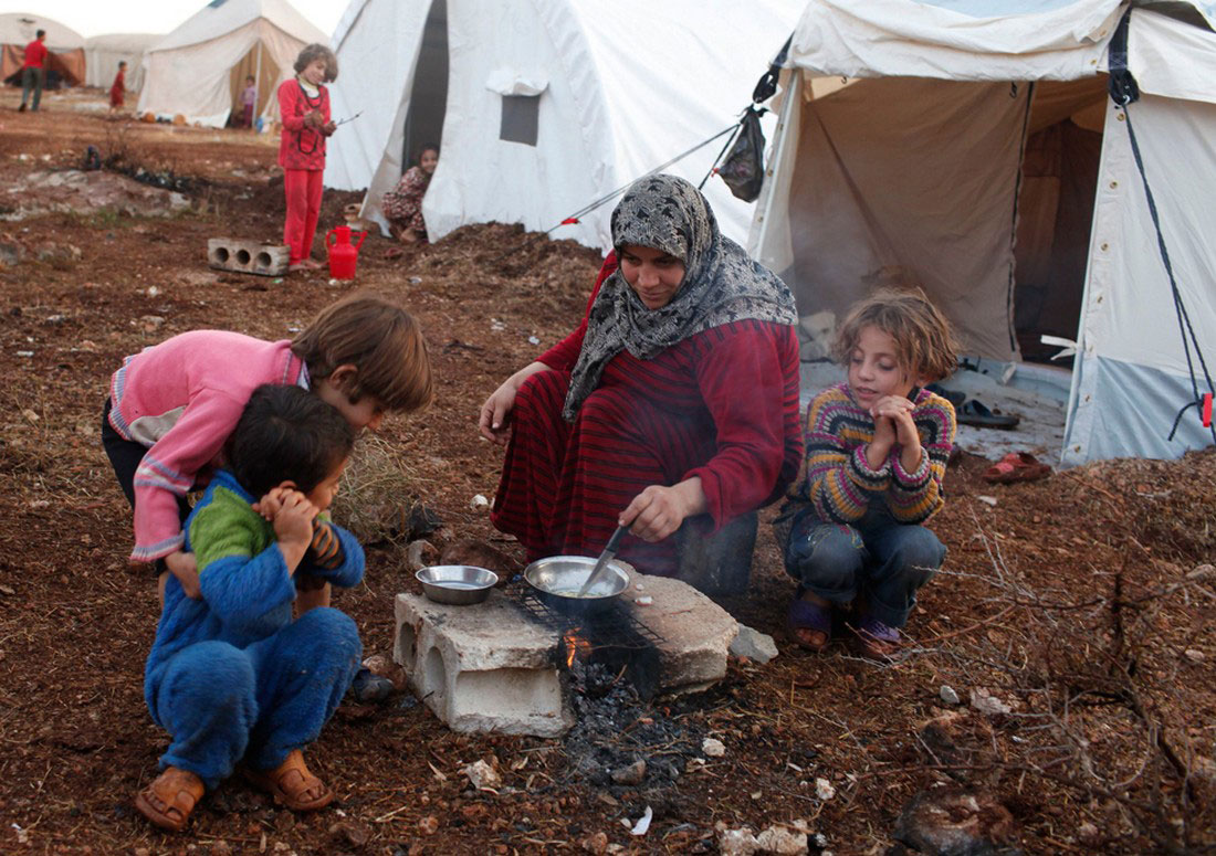 Лагерь для беженцев, фото, Сирия